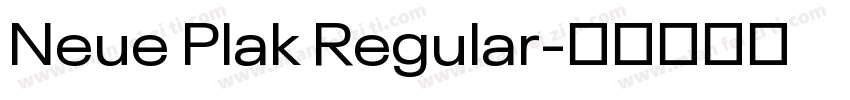 Neue Plak Regular字体转换